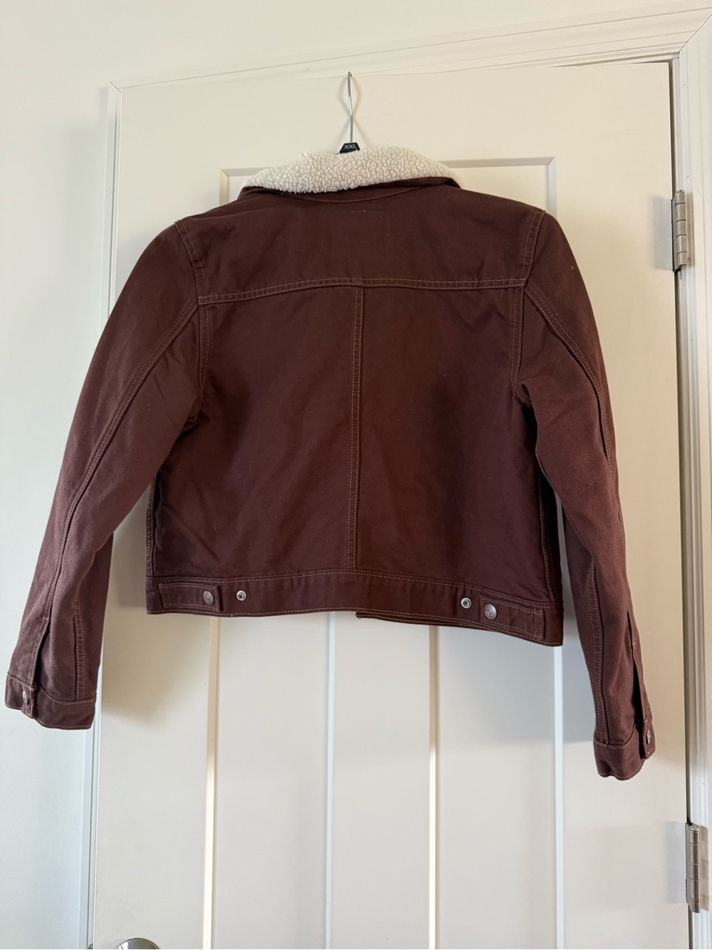 Levi's Women's Brown Sherpa Collar Cropped Jacket - Picture 2 of 5